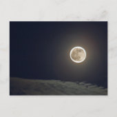 Helderheid, volledige maan met wolken briefkaart (Voorkant)