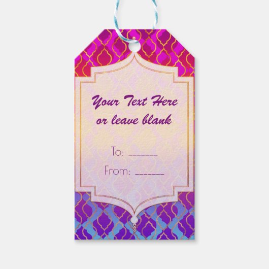 Helderheid voor Arabische Marokkaanse Glam Party Cadeaulabel (Voorkant)
