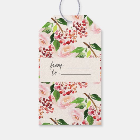 Helderheid voor kerstmis met multiWaterverf Cadeaulabel (Achterkant)