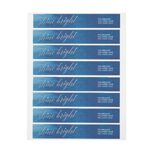 Helderheid Waterverf Adresetiketten (Vel)