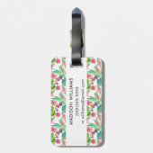 Helderheid Waterverf Cactus & Succulent Patroon Bagagelabel (Achterkant verticaal)