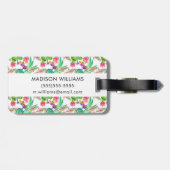 Helderheid Waterverf Cactus & Succulent Patroon Bagagelabel (Achterkant horizontaal)