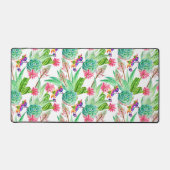 Helderheid Waterverf Cactus & Succulent Patroon Bureaumat (Voorkant)