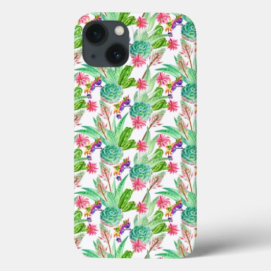 Helderheid Waterverf Cactus & Succulent Patroon Case-Mate iPhone Case (Achterkant)