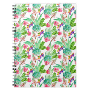 Helderheid Waterverf Cactus & Succulent Patroon Notitieboek