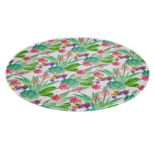 Helderheid Waterverf Cactus & Succulent Patroon Snijplank (Hoek)