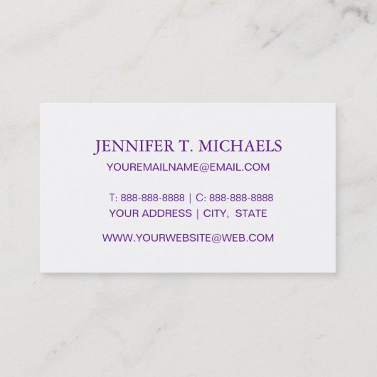 Helderheid Waterverf Cactus & Succulent Patroon Visitekaartje (Achterkant)