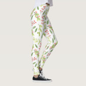 Helderheid Waterverf kerstmannetjespatroon Leggings (Rechts)