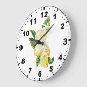Helderheid Waterverf Lemons en Greenery Grote Klok (Hoek)