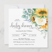 Helderheid Waterverf Zonnebloemen Baby shower Kaart (Voorkant)