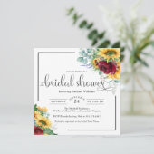 Helderheid Waterverf Zonnebloemen Vrijgezellenfees Kaart (Staand voorkant)