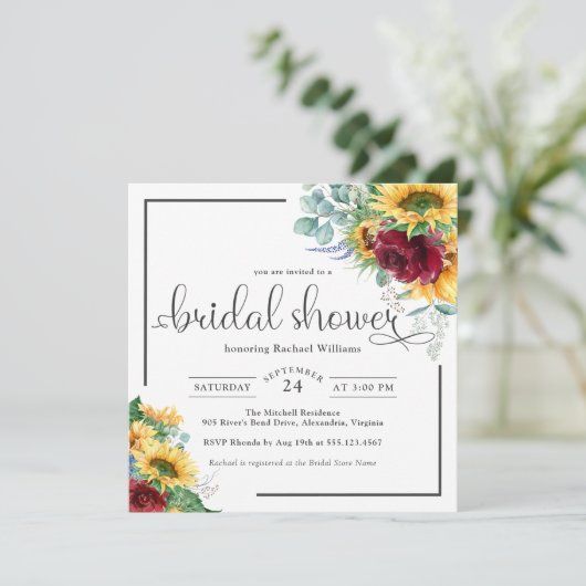 Helderheid Waterverf Zonnebloemen Vrijgezellenfees Kaart (Staand voorkant)