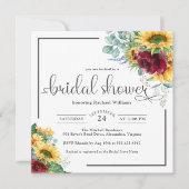 Helderheid Waterverf Zonnebloemen Vrijgezellenfees Kaart (Voorkant)