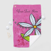 Helderheid witte feestdagen en groene bladeren op  golfhanddoek (Insitu)