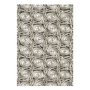 Helderheid zilveren Keltische Spiral kent patroon Foto Afdruk