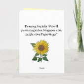 Helderheid Zonnebloem Birthdays-Kaart Kaart (Achterkant)