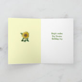 Helderheid Zonnebloem Birthdays-Kaart Kaart (Binnen)