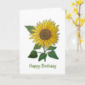 Helderheid Zonnebloem Birthdays-Kaart Kaart (Gele Bloem)