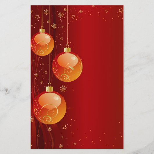 Helderheldere kerstversieringen briefpapier (Voorkant)