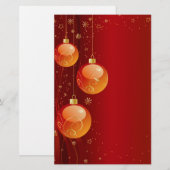 Helderheldere kerstversieringen briefpapier (Voorkant / Achterkant)