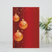 Helderheldere kerstversieringen briefpapier (Staand voorkant)