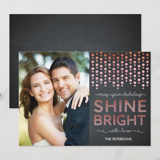 Helderholiday-fotokaarten - Rood Feestdagenkaart (Voorkant / Achterkant)