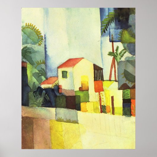 Helderhuis tegen August Macke Poster (Voorkant)