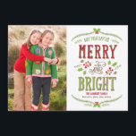 Helderkerstfeestelijke fotokaart feestdagenkaart<br><div class="desc">Viel het seizoen met deze moderne en stijlvolle vakantiekaart van Berry Berry Sweet. Bezoek WWWW.BERRYBERRYSWEET.COM voor meer van onze stijlvolle vakantie-collecties.</div>
