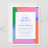 Helderkleurig, Abstract art Baby shower voor afspe Kaart (Voorkant)
