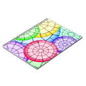 Helderkleurig Abstract cirkelpatroon Notitieboek (Linkerzijde)