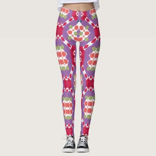 Helderkleurig Abstract Leggings (Voorkant)