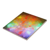 Helderkleurig Abstract modern Cubisme Tegeltje (Zijkant)