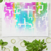 Helderkleurig Abstract multicollekleurig patroon Theedoek (Gevouwen)
