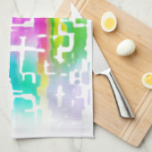 Helderkleurig Abstract multicollekleurig patroon Theedoek (Quarter Fold)