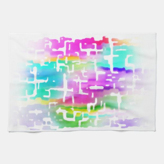 Helderkleurig Abstract multicollekleurig patroon Theedoek (Horizontaal)