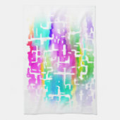 Helderkleurig Abstract multicollekleurig patroon Theedoek (Verticaal)