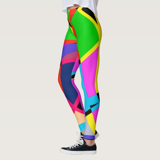 Helderkleurig abstract ontwerp leggings (Links)