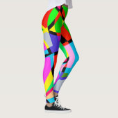 Helderkleurig abstract ontwerp leggings (Rechts)