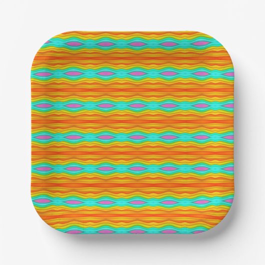 Helderkleurig, Abstract Papieren Bordje (Voorkant)
