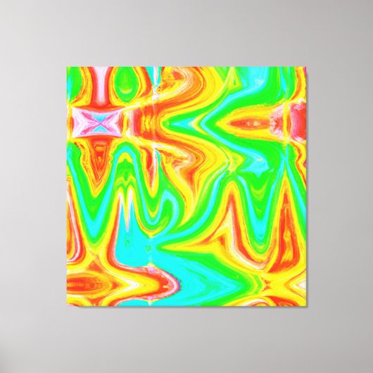 Helderkleurig Abstract patroon Canvas Afdruk (Voorkant)