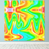 Helderkleurig Abstract patroon Canvas Afdruk (Insitu (Houten vloer))