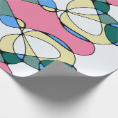 Helderkleurig Abstract patroon - Roze Blauw Groen Cadeaupapier (Hoek)
