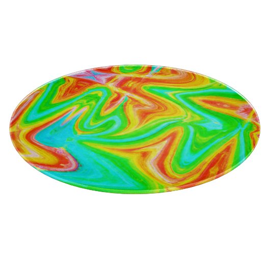 Helderkleurig Abstract patroon Snijplank (Hoek)