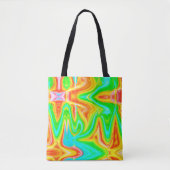 Helderkleurig Abstract patroon Tote Bag (Voorkant)