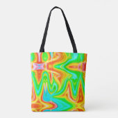 Helderkleurig Abstract patroon Tote Bag (Achterkant)