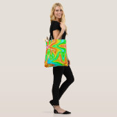 Helderkleurig Abstract patroon Tote Bag (Op model)