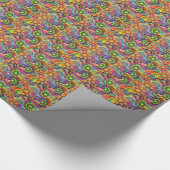 Helderkleurig Abstract ventilatorpatroon Cadeaupapier (Hoek)