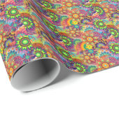 Helderkleurig Abstract ventilatorpatroon Cadeaupapier (Rol Hoek)