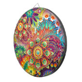 Helderkleurig Abstract ventilatorpatroon Dartbord (Voorkant Rechts)