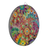 Helderkleurig Abstract ventilatorpatroon Dartbord (Voorkant Links)